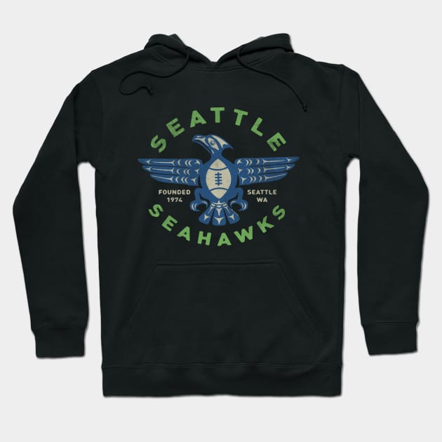 Native Seattle Seahawks by Buck Tee Originals Hoodie by Buck Tee